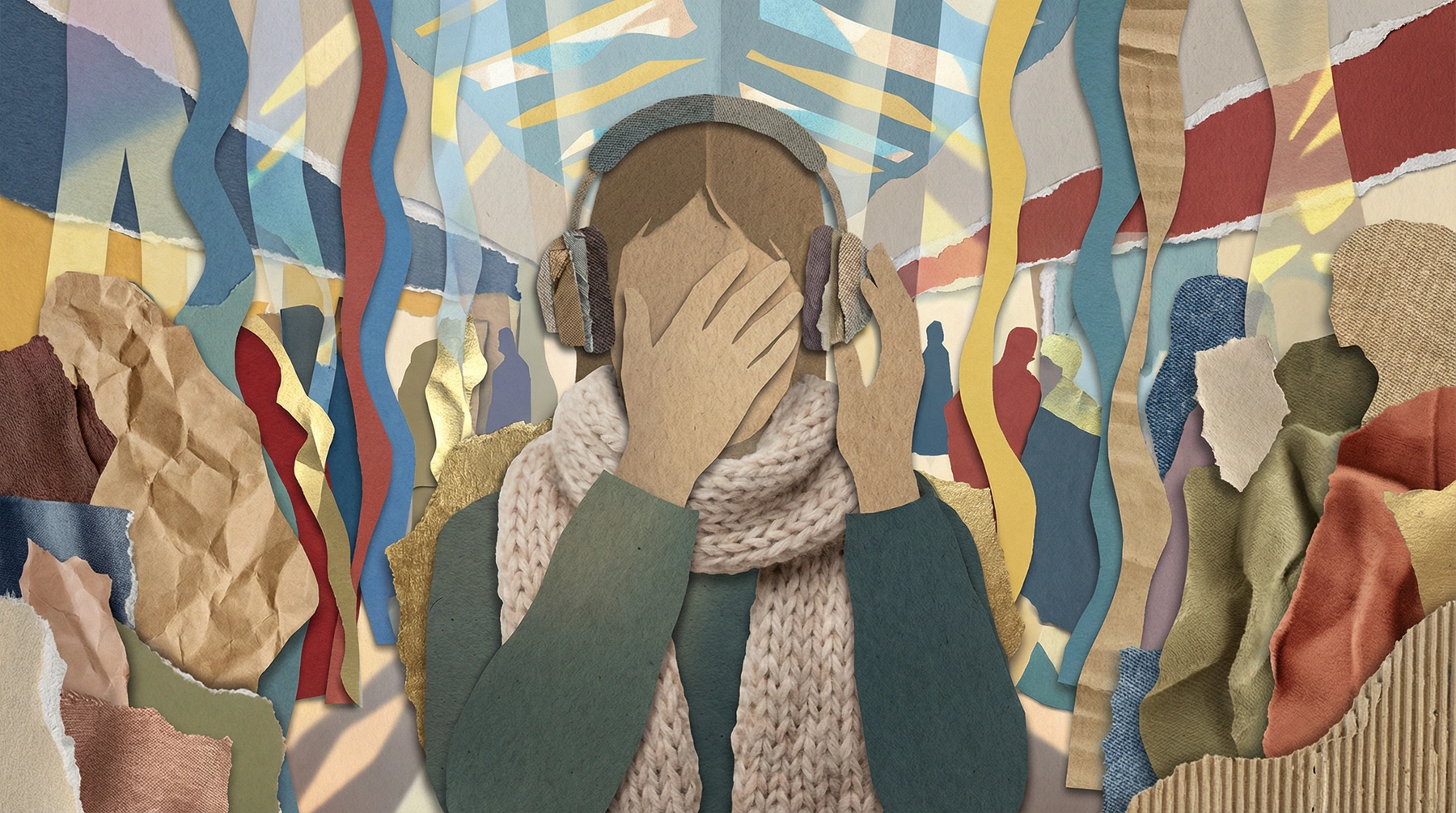 Sensory overload in a crowded space